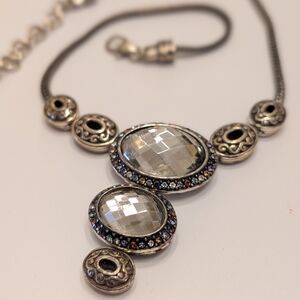 Brighton Silver Necklace with Crystal Stones